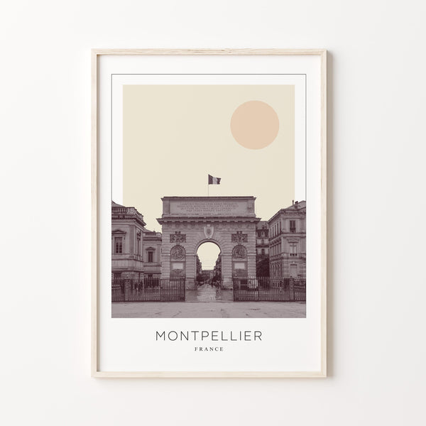 Montpellier Poster Print, Montpellier Travel Poster, Montpellier Minimalistic Wall Art, Montpellier, France 1868246778
