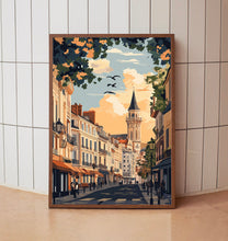Montpellier Travel Poster Wall Art, Travel Print of Montpellier, Montpellier Art Lovers Gift