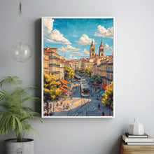 Montpellier Travel Poster Wall Art, Travel Print of Montpellier, Montpellier Art Lovers Gift 3