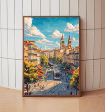 Montpellier Travel Poster Wall Art, Travel Print of Montpellier, Montpellier Art Lovers Gift 3