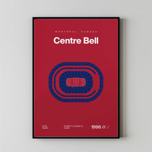 Montreal Canadiens Poster, Bell Centre Stadium Print, Mid Century Modern Hockey Poster,-GS9NYO