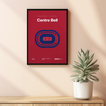 Montreal Canadiens Poster, Bell Centre Stadium Print, Mid Century Modern Hockey Poster,-GS9NYO