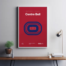 Montreal Canadiens Poster, Bell Centre Stadium Print, Mid Century Modern Hockey Poster,-GS9NYO