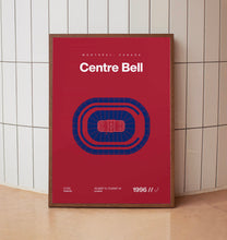 Montreal Canadiens Poster, Bell Centre Stadium Print, Mid Century Modern Hockey Poster,-GS9NYO