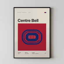Montreal Canadiens Poster, Bell Centre Stadium Print, Mid Century Modern Hockey Poster,-TUAON3