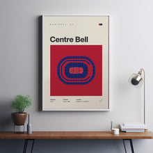 Montreal Canadiens Poster, Bell Centre Stadium Print, Mid Century Modern Hockey Poster,-TUAON3
