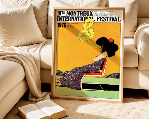 Montreux 1976, jazz festival original poster, downloadable HQ file ready to print instantly! 959851340