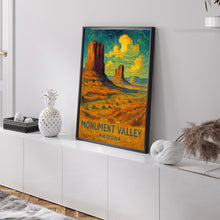 Monument Valley Arizona Travel Poster, Monument Valley Arizona Travel Poster Print, National Parks Wall Art, Navaja County Arizona