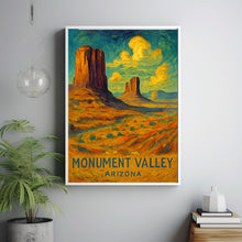 Monument Valley Arizona Travel Poster, Monument Valley Arizona Travel Poster Print, National Parks Wall Art, Navaja County Arizona