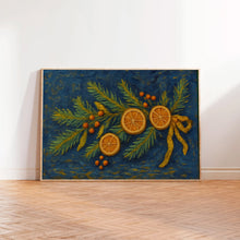 Moody Christmas Pine Branch Print Vintage Winter Wall Art