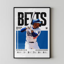 Mookie Betts #50 Poster Los Angeles Baseball Wall Art