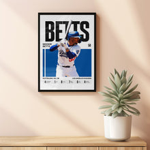 Mookie Betts #50 Poster Los Angeles Baseball Wall Art