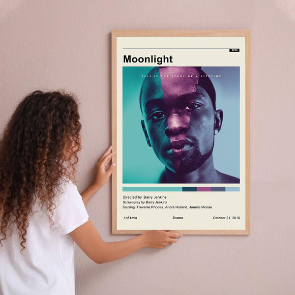 Moonlight 2016 Vintage Poster Minimalist Movie Poster Wall Art Home Decor Custom Poster Print Personalized Gifts for her him 1777498363