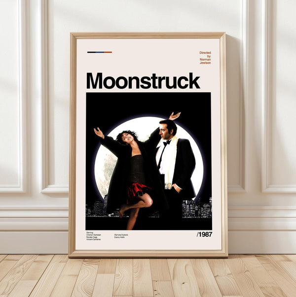 Moonstruck Movie Poster, Mid-Century Modern Art, Minimalist Movie Print 4427305488 2964