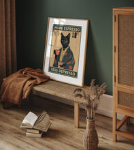 More Espresso Less Depresso, Funky Kitchen Print, Coffee Prints, Retro Print, Japanese Cat Poster, Cat Lovers Gift, Animal Wall Decor 1746082830