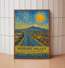 Moreno Valley Poster Print, Moreno Valley Travel Poster, Moreno Valley Van Gogh Style Wall Art, Moreno Valley, California, United States