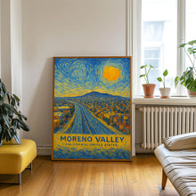 Moreno Valley Poster Print, Moreno Valley Travel Poster, Moreno Valley Van Gogh Style Wall Art, Moreno Valley, California, United States