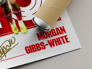 Morgan Gibbs-White Poster Nottingham Football Poster, Modern Sports Design 4394250688