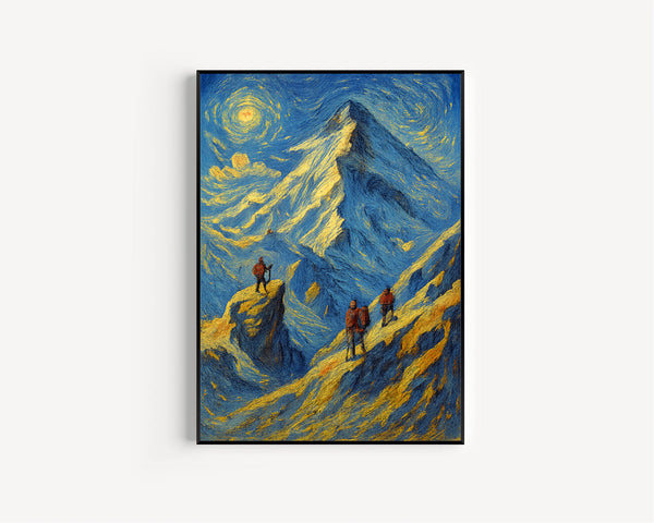 Mount Everest Travel Poster, Everest Mountain Travel Wall Poster Print, Everest Wall Art, Everest Mountain Wall Art Gallery