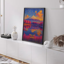 Mount Fuji Poster – Dreamy Sakura Reflection, Japan Landscape, Vintage Travel Art Print