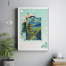 Mount Fuji Watercolor Painting, Japan Wall Art, Birthday Present, Wedding Anniversary Gift, Poster, Print, C30-944