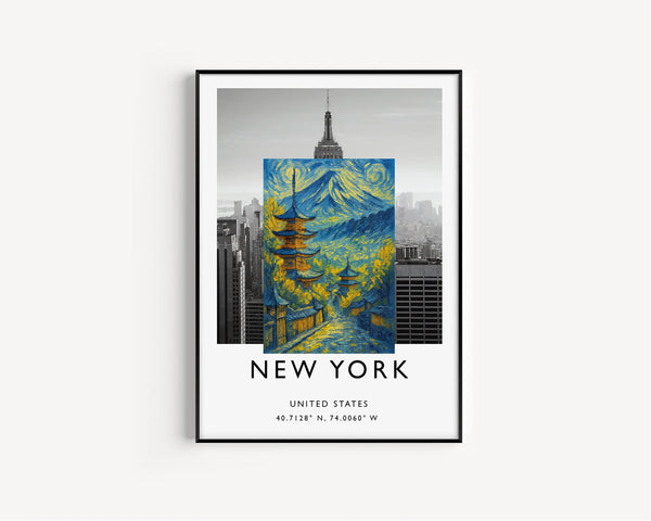 Mount Fuji Watercolor Painting, Japan Wall Art, Birthday Present, Wedding Anniversary Gift, Poster, Print, C30-944