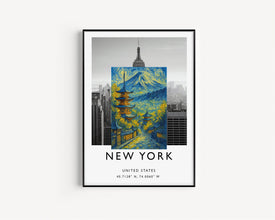 Mount Fuji Watercolor Painting, Japan Wall Art, Birthday Present, Wedding Anniversary Gift, Poster, Print, C30-944