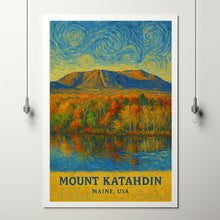 Mount Katahdin Print, Mount Katahdin Photo Poster, Mount Katahdin Travel Wall Art, Mount Katahdin Map Print, Mount Katahdin, Maine, USA