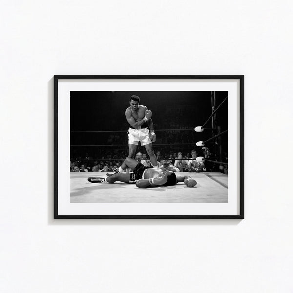 Muhammad Ali Print, Muhammad Ali vs Sonny Liston Black and White Wall Art, Vintage Print, Photography Prints, Museum Quality Photo Art Print 1606605132