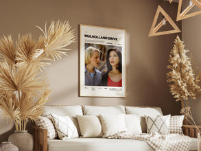 Mulholland Drive Poster, Alternative Movie Poster Print, David Lynch's Movie Mulholland Drive Wall Art, Naomi Watts and Laura Harring Poster 1864797504