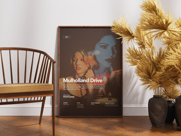 Mulholland Drive Poster, Colored Movie Print, Film Decor, Wall Art, Naomi Watts, David Lynch 1890742918