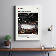 Mullett Arena Poster Arizona Coyotes NHL Print, Mid-Century Modern