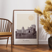 Mumbai Poster Print, Mumbai Travel Poster, Mumbai Minimalistic Wall Art, Mumbai, Maharashtra, India 1882437477