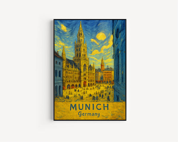 Munich Travel Print Wall Art, Munich - Germany City Print, Munich Travel Gift, Munich City Poster, Wall Art, Travel Gift, Wall Art