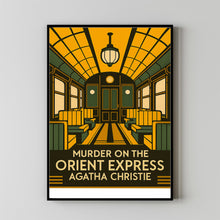 Murder on the Orient Express, Book Cover, Agatha Christie, Poster, Wall Art, Minimalist