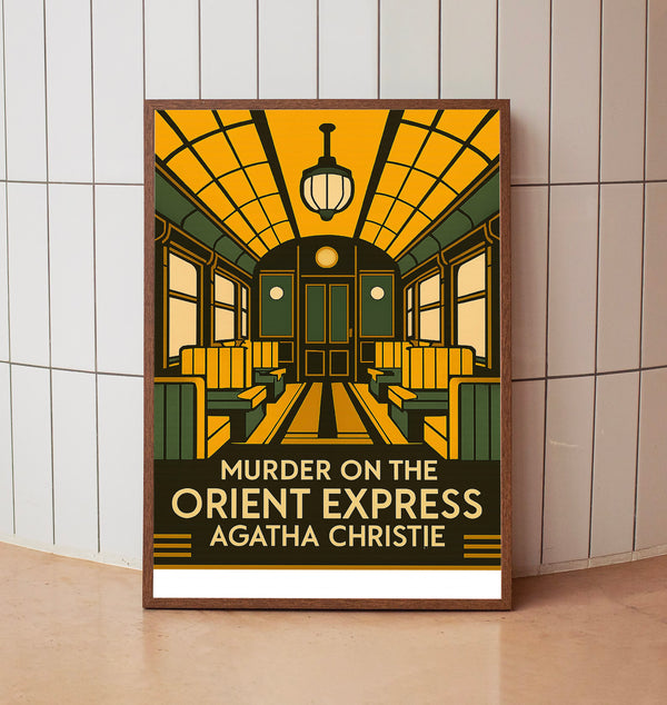 Murder on the Orient Express, Book Cover, Agatha Christie, Poster, Wall Art, Minimalist