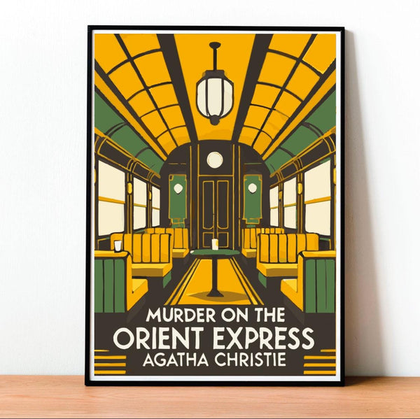 Murder on the Orient Express, Book Cover, Agatha Christie, Poster, Wall Art, Minimalist, Classic Literature, Classic Novel, Crime Novel 1809335068