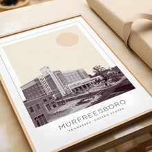 Murfreesboro Poster Print, Murfreesboro Travel Poster, Murfreesboro Minimalistic Wall Art, Murfreesboro, Tennessee, United States 1882438057