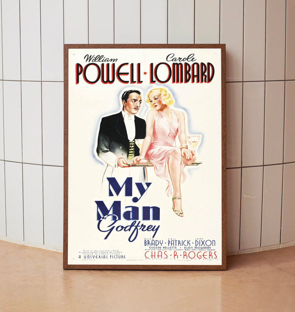 My Man Godfrey 1936Poster Art Print Movie Posters Gift for Movie lovers