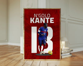 N'Golo Kante Poster, French Football Art, Soccer Fan Gift Sport Poster 1714926745
