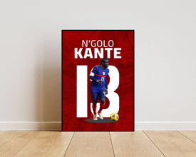 N'Golo Kante Poster, French Football Art, Soccer Fan Gift Sport Poster 1714926745