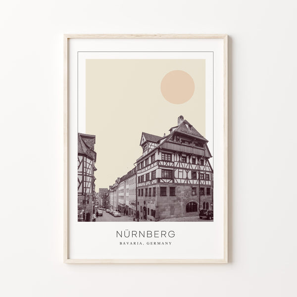 Nürnberg Poster Print, Nürnberg Travel Poster, Nürnberg Minimalistic Wall Art, Nürnberg, Bavaria, Germany 1868247840