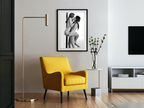 Naked Lesbians Kissing Print, Feminist Poster, Black and White, Nude Woman Photography, Girls Bathroom Decor, LGBT, Queer, Digital Download 1732043618