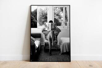 Naked Woman Reading Magazine Print, Feminist Poster, Black and White, Printable Hypebeast Wall Art, Girls Bathroom Decor, Digital Download 1771574018