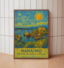 Nanaimo Poster Print, Nanaimo Travel Poster, Nanaimo Van Gogh Style Wall Art, Nanaimo, British Columbia, Canada