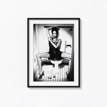 Naomi Campbell Shaving Print, Naomi Campbell Black and White Wall Art, Vintage Print, Photography Prints, Museum Quality Photo Art Print 1620779371