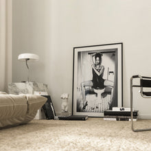 Naomi Campbell Shaving Print, Naomi Campbell Black and White Wall Art, Vintage Print, Photography Prints, Museum Quality Photo Art Print 1620779371