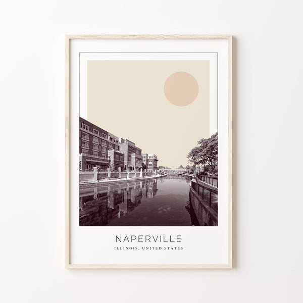 Naperville Poster Print, Naperville Travel Poster, Naperville Minimalistic Wall Art, Naperville, Illinois, United States 1868247196