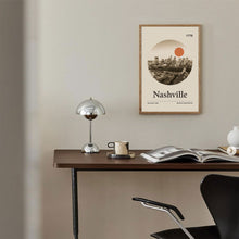 Nashville City Poster  Minimalist Art Print  City Poster  Mid Century Poster  Travel Print Art  Retro City Poster  Tennessee 1637540954