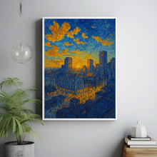 Nashville Tennessee, USA, Van Gogh Style Art, Cityscape Canvas, Poster, Skyline Print, Sunset Art, Home Decor, Wall Art, Travel Souvenir